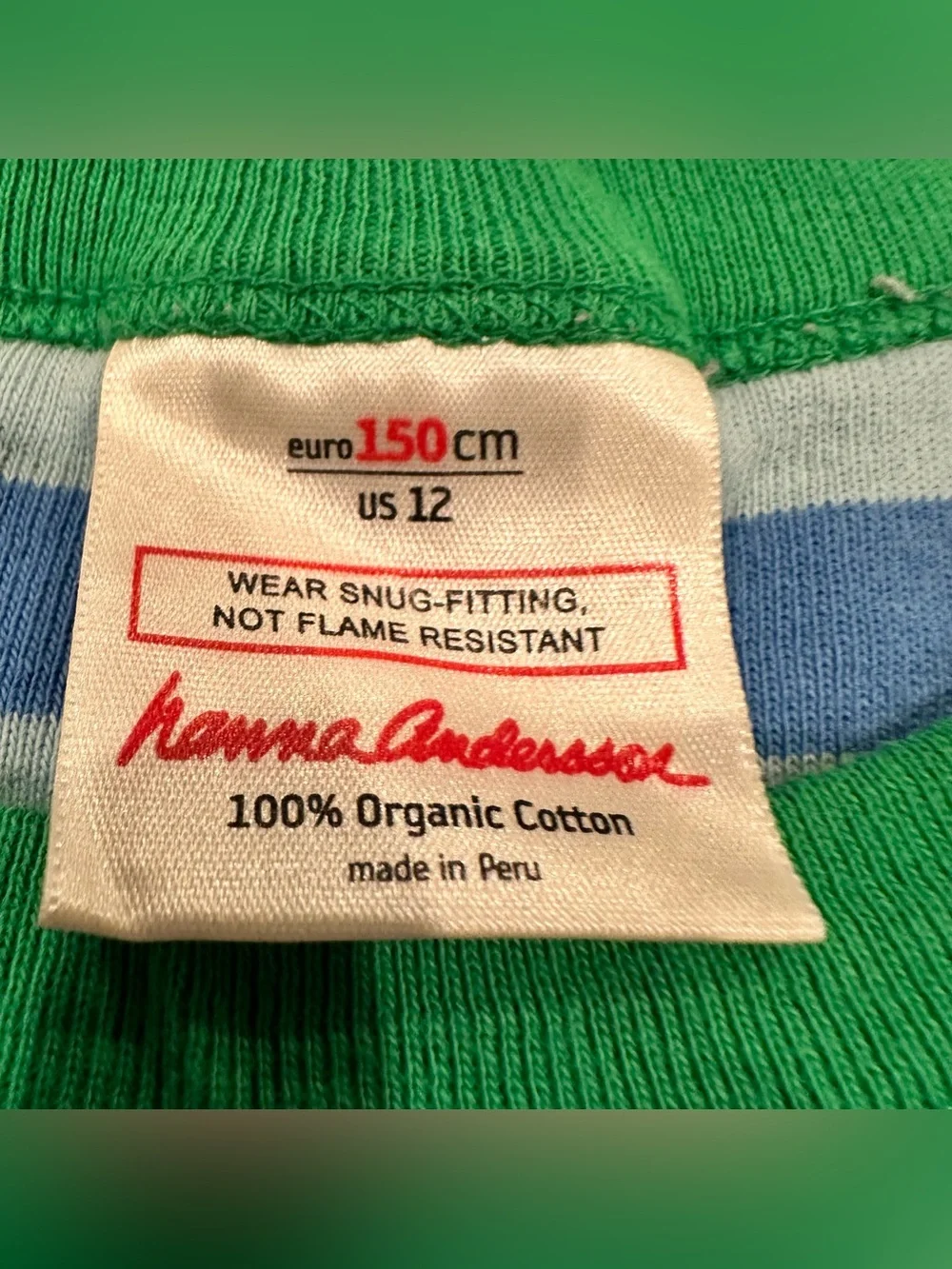 Hanna Andersson Kids Mixed Lot of 3 Striped and Bunny Print Pajamas Size 12
